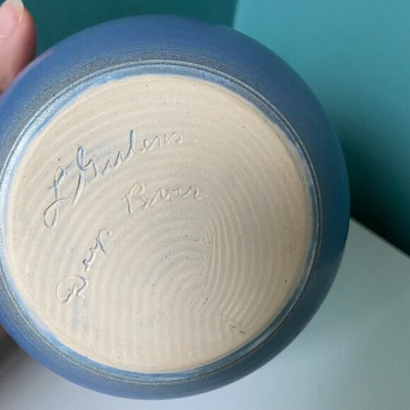 HANDMADE Wheel Thrown Small Pottery Bowl with Handles, Great Condition - Picture 6 of 8